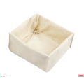 Cestino pane beige cm 19 x 19 x 10 h tessuto cotone