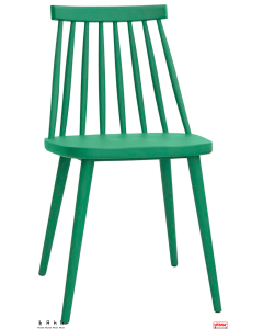 Sedie con struttura di polipropilene per esterni opzione 8 colori-V-Verde