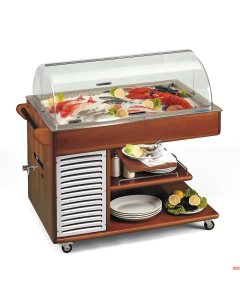 Carrello frigorifero pescheria conservazione pesce C/vasca inox temperatura °C -1°~0° 