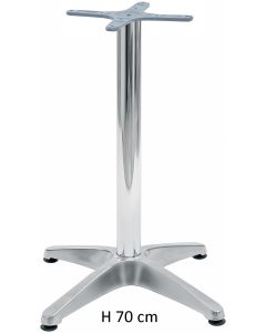 Basamento per tavolo 4 piedi in alluminio robusto, piedini regolabili H 70 cm