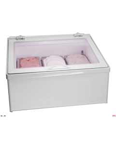 Refrigeratore gelato da banco per 3 vaschette da 5 lt o 6 da 2,5 lt °C -10° ~ -22°