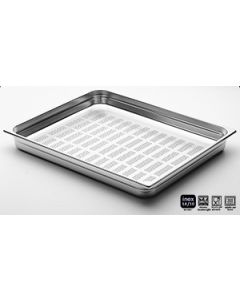 Bacinelle forate inox Gastronorm 2/1 h 100 mm