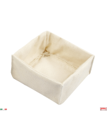 Cestino pane beige cm 14 x 14 x 8 h tessuto cotone
