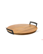 Tagliere in legno tondo con due maniglie ø 32 cm