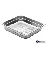 Bacinelle forate Pinti inox 18/10 Gastronorm 2/3 da h 20 a 150 mm