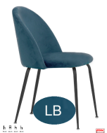 Sedie struttura robusta gambe acciaio verniciato rivestimento in velluto opzione colore -LB-Blu chiaro