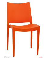  Sedie con struttura polipropilene rinforzato opzione 9 colori -A-Arancio