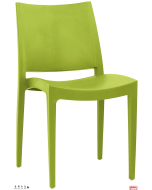  Sedie con struttura polipropilene rinforzato opzione 9 colori -LV-Verde