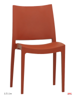  Sedie con struttura polipropilene rinforzato opzione 9 colori -M-marrone